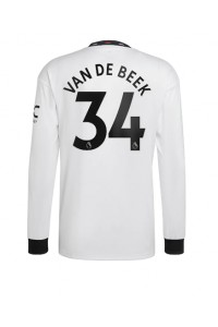 Manchester United Donny van de Beek #34 Fotballdrakt Borte Klær 2022-23 Lange ermer